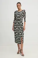 Šaty DIANE VON FURSTENBERG béžová barva, midi, DVFDL4S038