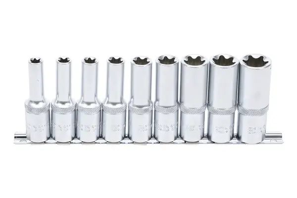 BGS technic Hlavice 1/2” nástrčné, vnější E-TORX, vel. E10-E20, sada 9 ks - BGS 2026