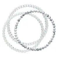 Evolution Group - Pavona Elegantní set korálkových náramků 43043.3 bílý