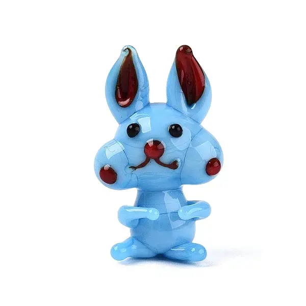 Handmade Lampwork Rabbit Figurine Display Decorations