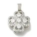 Rack Plating Brass Micro Pave Cubic Zirconia Pendant