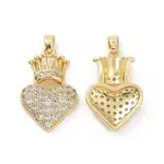 Brass Micro Pave Cubic Zirconia Pendants