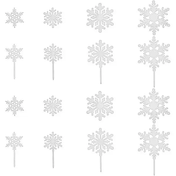 8 Sets 2 Style Acrylic Mirror Cake Toppers