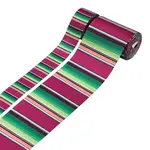 2Rolls 2 Styles Stripe Pattern Printed Polyester Grosgrain Ribbon