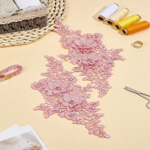 1 Pair Polyester Embroidery Sequin Costume Accessories