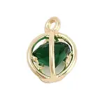 Rack Plating Brass with Cubic Zirconia Pendants