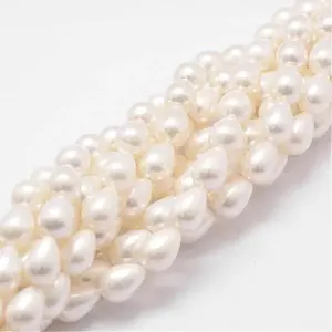 Rainbow Plated Shell Pearl Beads Strands