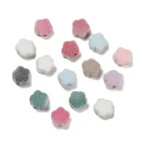 Flocky Opaque Acrylic Beads