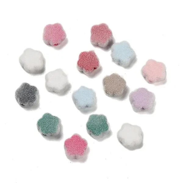 Flocky Opaque Acrylic Beads
