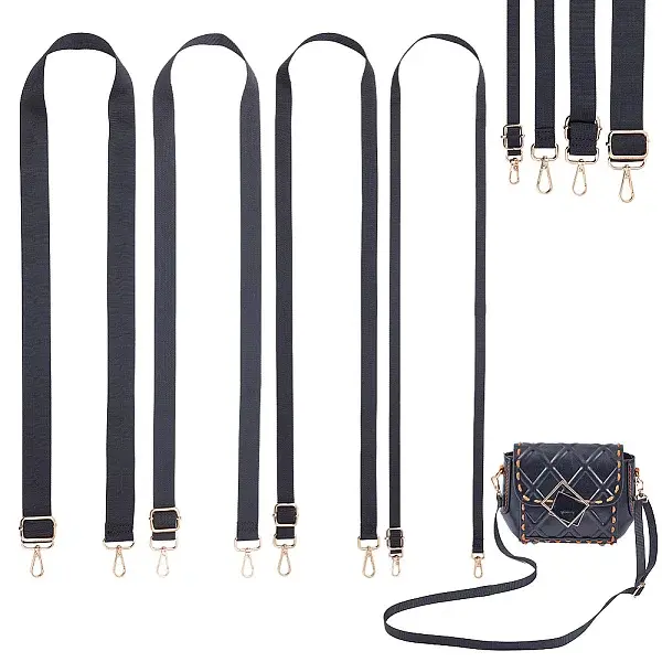 4Pcs 4 Style Canvas Adjustable Bag Straps