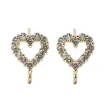 Brass Micro Cubic Zirconia Stud Earring Findings