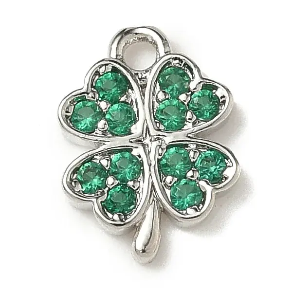 Brass Micro Pave Cubic Zirconia Charms