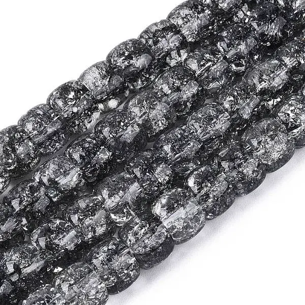 Crackle Transparent Glass Beads Strands