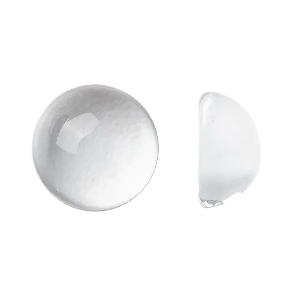 Transparent Half Round Glass Cabochons