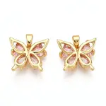 Brass Micro Pave Cubic Zirconia Charms