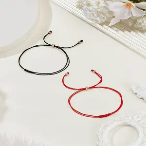 2Pcs 2 Colors Nylon Cord Slider Bracelets