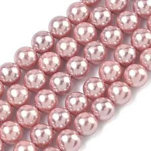 Electroplated Shell Pearl Beads Strands
