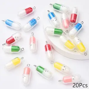 5 Colors Translucent Plastic Pendants