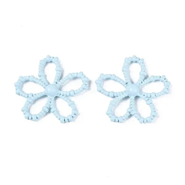 Spray Painted Alloy Flower Multi-Strand Links