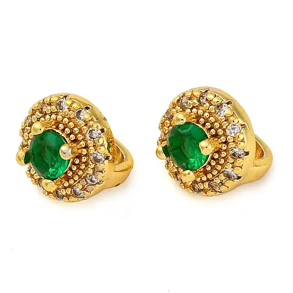 Brass Micro Pave Cubic Zirconia Clasps