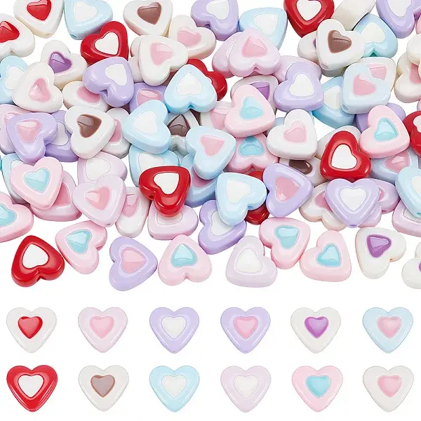 120Pcs Opaque Acrylic Beads