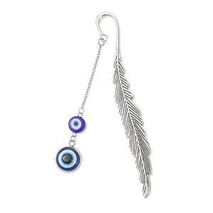 Tibetan Style Alloy Feather Bookmarks