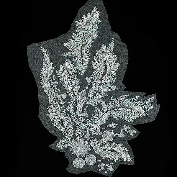 1Pc Polyester with Glass Embroidery Ornament Accessories