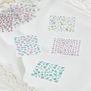 Flower Pattern PET Nail Art Stickers