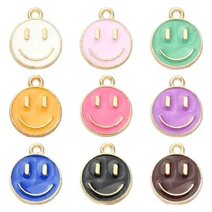 18Pcs 9 Colors Alloy Enamel Charms