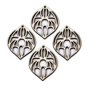 Unfinished Natural Poplar Wood Pendants