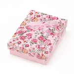 Flower Pattern Cardboard Jewelry Packaging Box