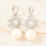 Sun Brass Hoop Earrings