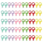 60Pcs 6 Colors Spray Painted Eco-Friendly Alloy Lobster Claw Clasps