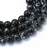 Baking Paint Glass Round Bead Strands