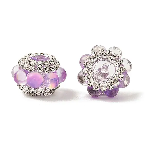 Sparkling Acrylic Rhinestone Round Beads