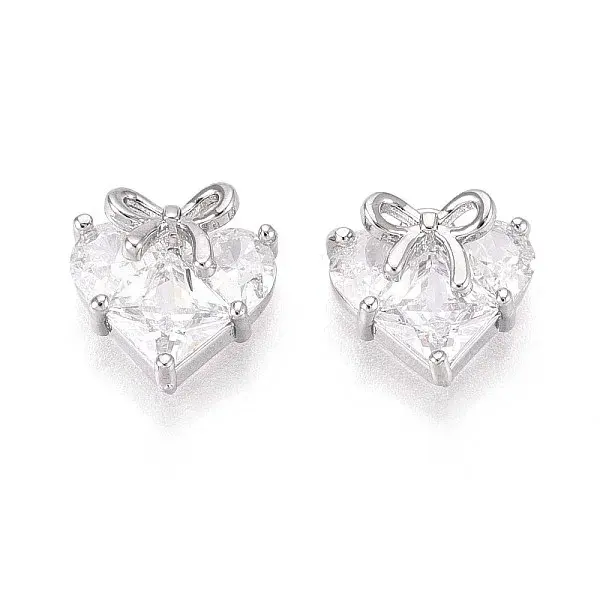 Brass Micro Pave Cubic Zirconia Pendants