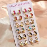 201 Stainless Steel Hoop Earrings