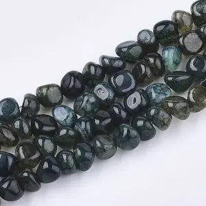 Natural Dragon Veins Agate Beads Strands