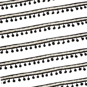 Polyester Pom Pom Lace Trim