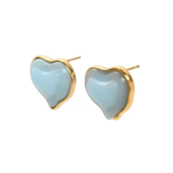 304 Stainless Steel Plastic Stud Earrings