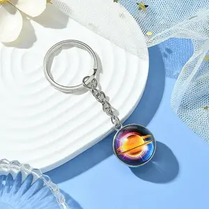 Round Glass Beads Keychain