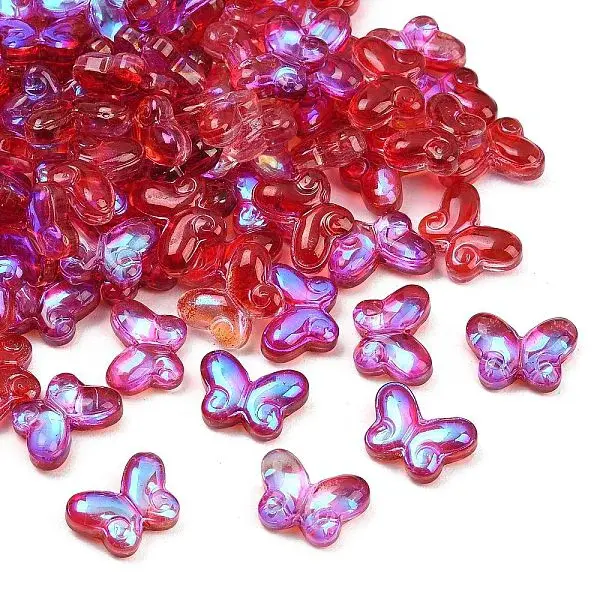 AB Color Plated Transparent Glass Beads