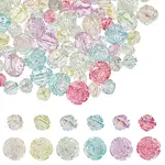 96Pcs 2 Style Transparent Acrylic Beads