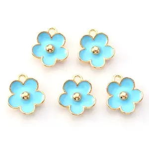 Light Gold Plated Alloy Enamel Pendants
