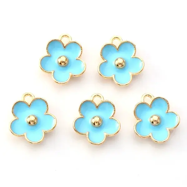 Light Gold Plated Alloy Enamel Pendants