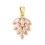 Brass Micro Pave Cubic Zirconia Pendants