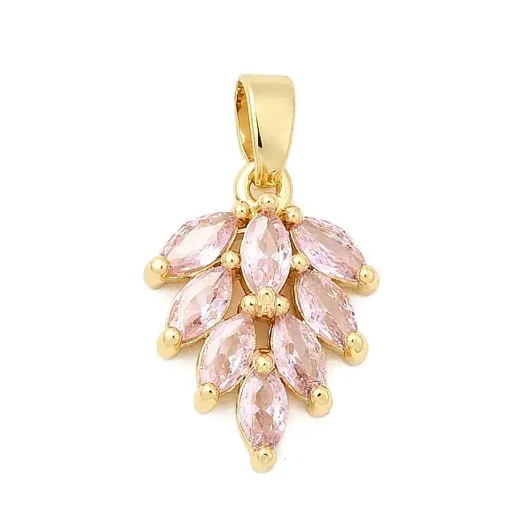 Brass Micro Pave Cubic Zirconia Pendants