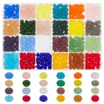 720Pcs 24 Colors Transparent Glass Beads