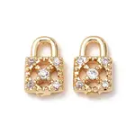 Brass Micro Pave Cubic Zirconia Pendants