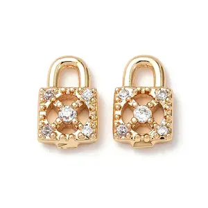 Brass Micro Pave Cubic Zirconia Pendants